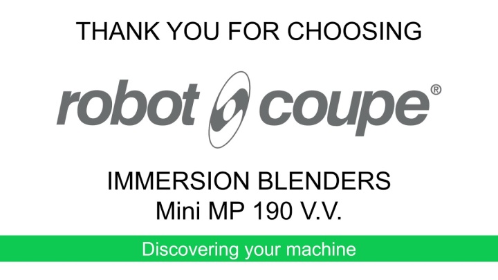 Robot-Coupe MMP 190 V.V. Your machine