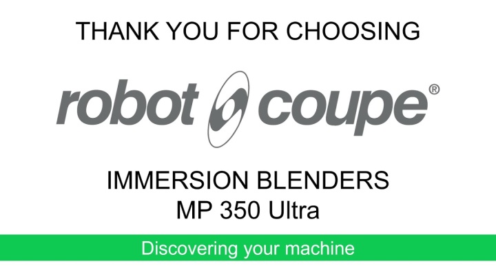 Robot-Coupe MP 350 Your machine