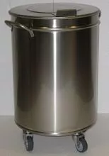 Мусорный бак для пищевых отходов на колесах INOXPIAVE 50 литров
