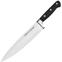 Нож поварской PROHOTEL AG00801-03 сталь нерж., пластик, L=390/255, B=50мм, черный, металлич.