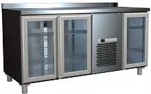 Стол холодильный CARBOMA T70 M3-1-G 0430-2 (3GNG/NT) корпус нерж, 3дв, с борт