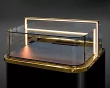Витрина холодильная встраиваемая FINIST Glassier Luxury Gold slide GLGs-9/70/3