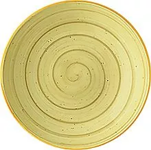 Тарелка глубокая BONNA Аура Амбер AARBLM28CK фарфор, 1700мл, D=28см, желтый