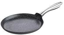 Сковорода для блинов PROHOTEL Уитфорд AL28 алюминий литой, нерж. сталь, D=24, H=2,2 см, черный/метал