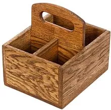 Ящик для сервировки 190х170х80мм деревянный с ручкой
