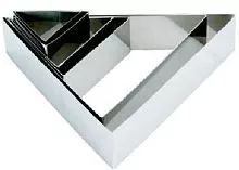 Форма кондитерская "Треугольник" MGSteel 15,8*18 см. h=5 см. нерж.