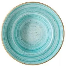 Тарелка для пасты BONNA Аура Аква AAQGRM27CK фарфор, 450 мл, D=27 см, голубой