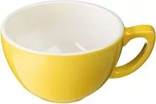 Чашка кофейная DOPPIO Пур-Амор C9300625 фарфор, 200 мл, D=9,7, H=6 см, желтый/белый
