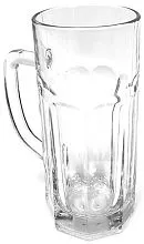 Кружка для пива PASABAHCE Касабланка 55369 стекло, 630 мл, D=8,5, H=19,5 см, прозрачный
