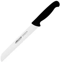 Нож для хлеба ARCOS 291425 сталь нерж., полипроп., L=320/200, B=25мм, черный, металлич.