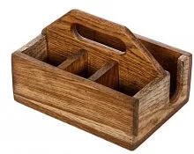 Ящик для сервировки 210х150х80мм деревянный с ручкой