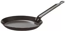 Сковорода для блинов PADERNO 11718-22 черн.сталь, D=220, H=25, L=415мм, серый