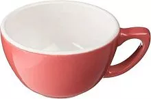 Чашка кофейная DOPPIO Пур-Амор C9300627 фарфор, 200 мл, D=9,7, H=6 см, коралловый/белый