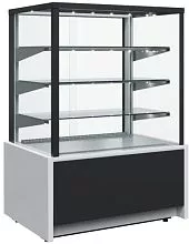 Витрина холодильная кондитерская CARBOMA KC70 VM 1,3-1 9006-9005 (ВХСв-1,3д Cube ТЕХНО)