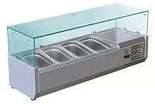 Витрина настольная холодильная KORECO 4*GN1/3 -150 мм VRX 1200 395 WN