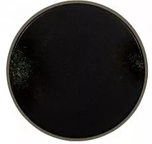 Тарелка мелкая «Corone Rustico» 260 мм черная с зеленым