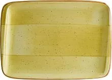 Блюдо прямоугольное BONNA Амбер Аура AARMOV26DT фарфор, 23х16 см, желтый