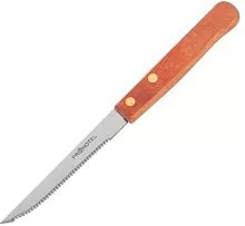 Нож для стейка PROHOTEL AM02106-01 сталь нерж., дерево, L=20/10см, металлич., коричнев.