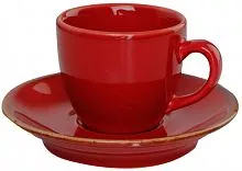 Чашка кофейная PORLAND Seasons 312109 фарфор, 80 мл, D=8,5, H=5,3 см, красный