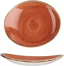 Блюдо овальное CHURCHILL Stonecast SSOSOP71 керамика, L=19,2см, оранжевый