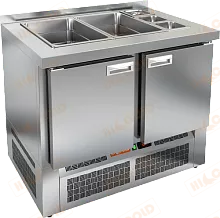 Стол холодильный для салатов HICOLD SLE3-11GN (с крышкой)