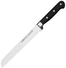 Нож для хлеба PROHOTEL AG00802-01 сталь нерж., пластик, L=340/205, B=27мм, черный, металлич.