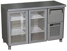 Стол холодильный с бортом CARBOMA T57 M2-1-G 9006-2 BAR-250C корпус серый
