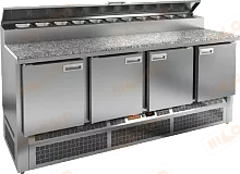 Стол холодильный для пиццы HICOLD PZE2-1111/GN (1/6H) (каменная столешница)