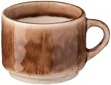 Чашка чайная Борисовская Керамика Маррон Реативо ФРФ88800273 фарфор, 200мл, коричневый